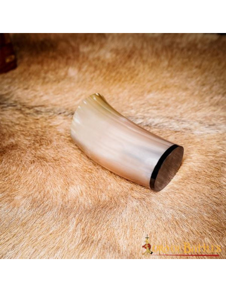 Viking mug in ox horn for beer