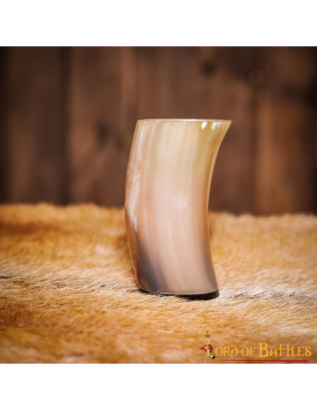 Viking mug in ox horn for beer
