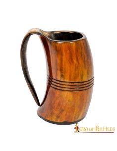 Viking mug in ox horn for beer