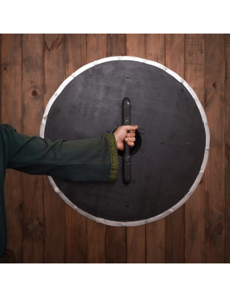 Viking round wooden shield with studs