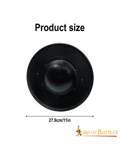 Functional round shield black steel, for fencing 2