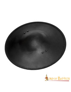 Round functional medieval shield for historical fencing