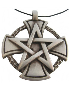Templar pentagram cross pendant