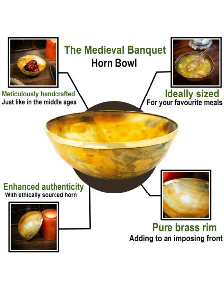 Viking banquet horn bowl