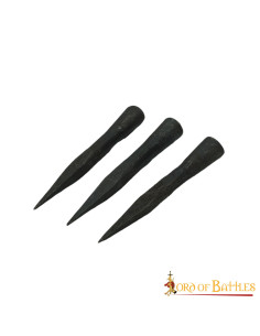 Set 3 arrowheads in wrought iron Bodkin model