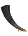 Viking drinking horn with carved scales