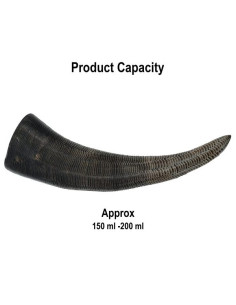 Viking drinking horn with carved scales 2