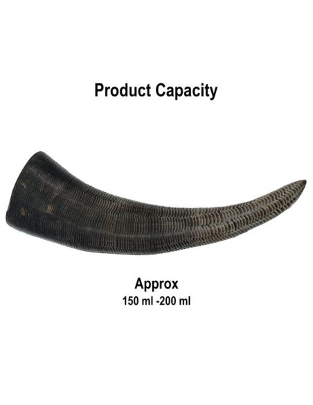 Viking drinking horn with carved scales