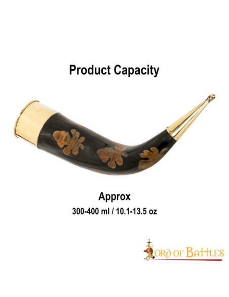 Drinking horn with charred flecks and...