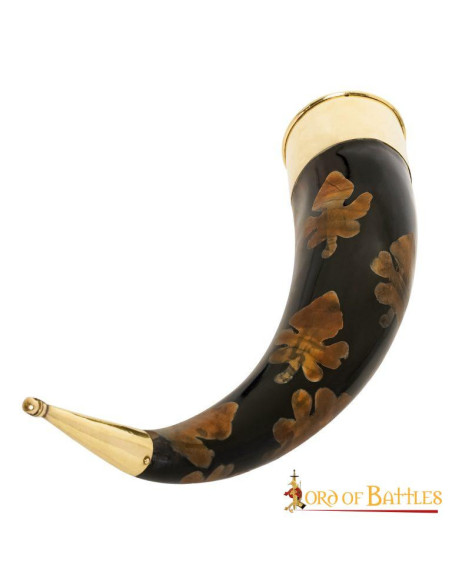 Drinking horn with charred flecks and...