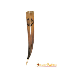 Celtic knot drinking horn