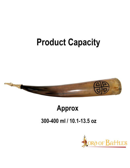 Celtic knot drinking horn