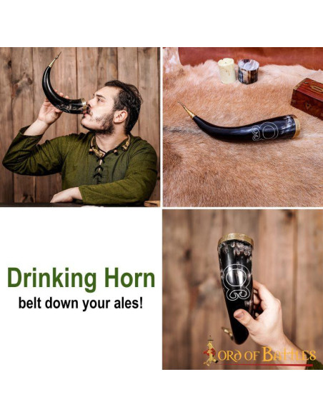 Viking drinking horn Cross Troll model