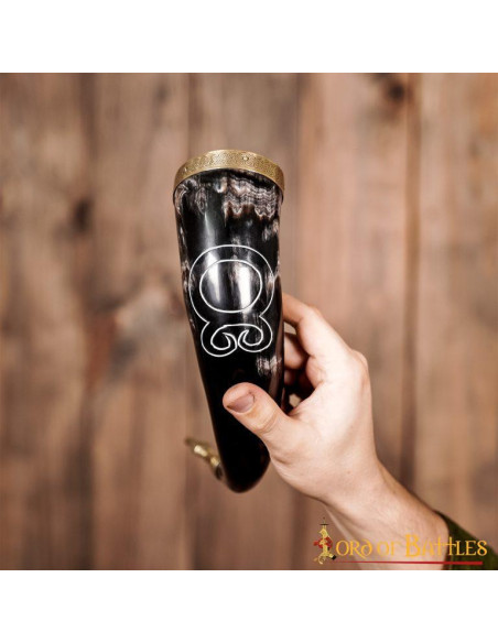 Viking drinking horn Cross Troll model