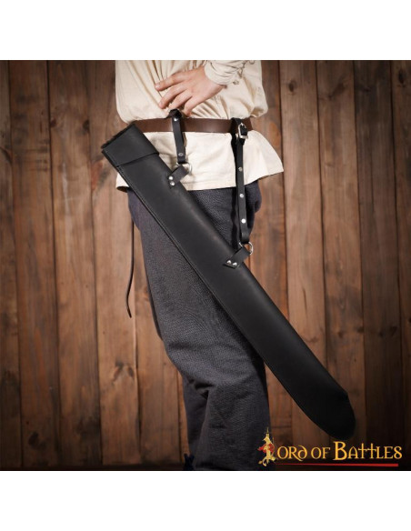 Handmade leather scabbard for LARP...
