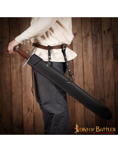 Handmade leather scabbard for LARP...