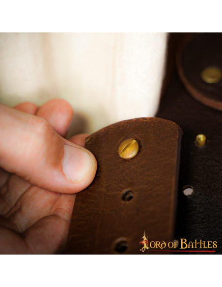 Brown pirate belt with baldric for...