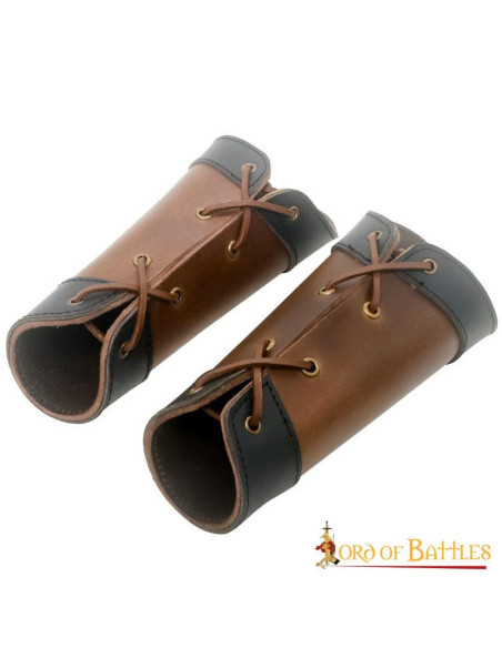 Medieval bracelets of genuine leather...