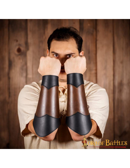 Medieval bracelets of genuine leather...