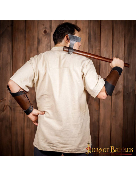 Medieval bracelets of genuine leather...