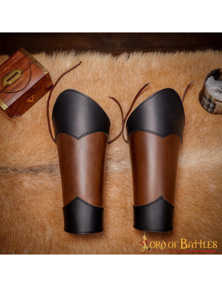 Medieval bracelets of genuine leather...