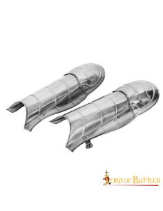 Medieval fantasy greaves with knee pads 2