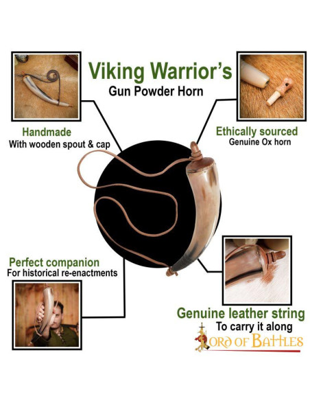 Gunpowder in genuine horn with...