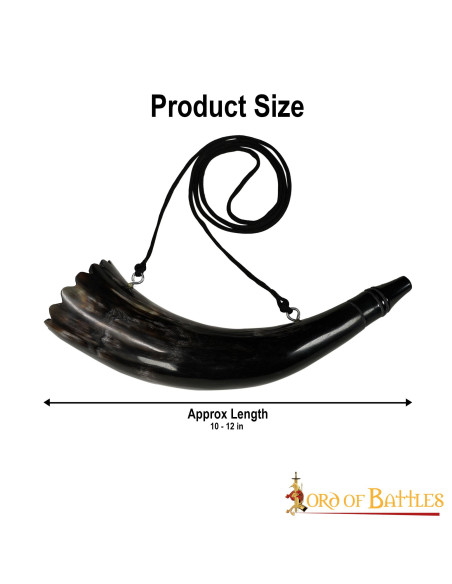 Viking horn with strap model Gjallarhorn