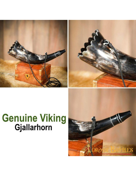 Viking horn with strap model Gjallarhorn