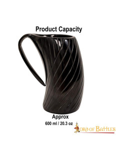 Viking style ox horn beer mug 2