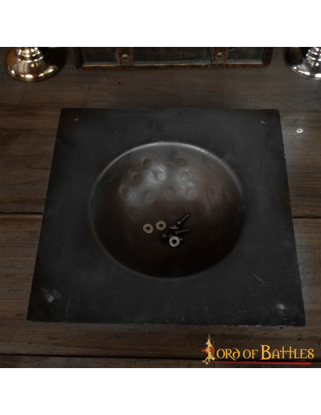 Square umbo for Roman shield Scutum Square umbo for Roman shield Scutum