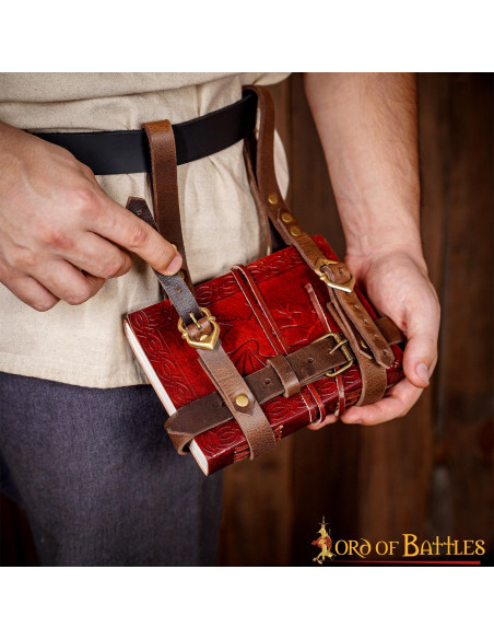 Leather diary holder to be worn on a...