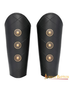 Black medieval bracelets with flats