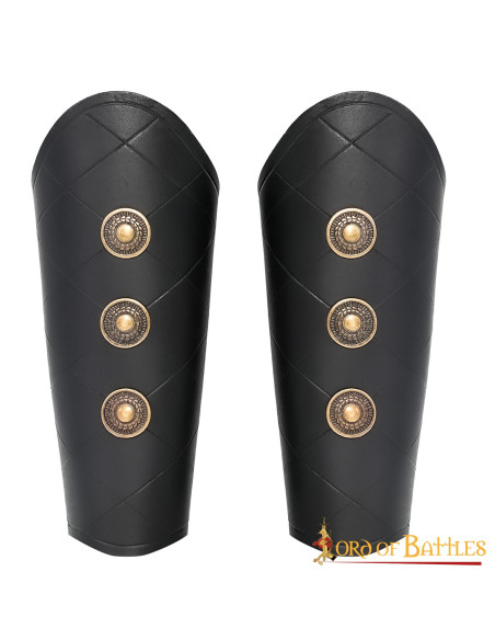 Black medieval bracelets with flats