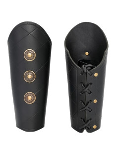 Black medieval bracelets with flats 2