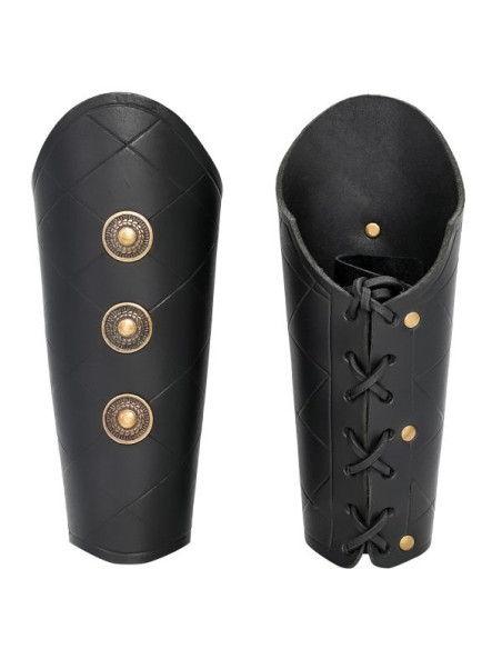 Black medieval bracelets with flats