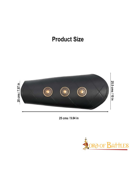 Black medieval bracelets with flats