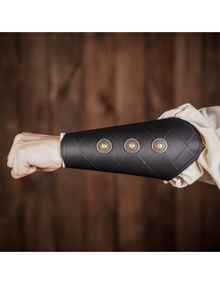 Black medieval bracelets with flats