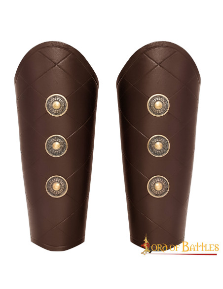 Brown medieval bracelets with flats