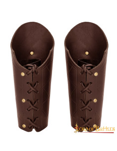 Brown medieval bracelets with flats 2