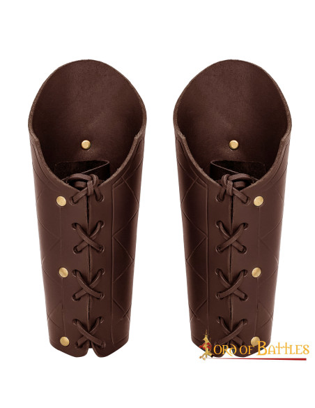 Brown medieval bracelets with flats