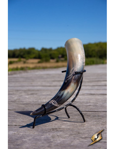 Jörmungandr viking horn with stand