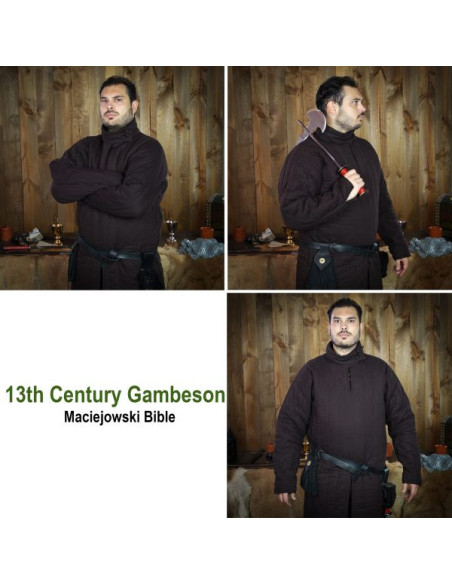 Padded medieval gambeson type 8 with...