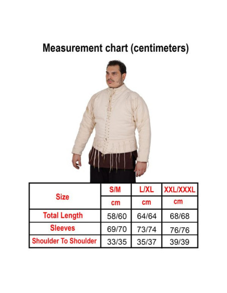 Ecru functional vest s. XV, with laces