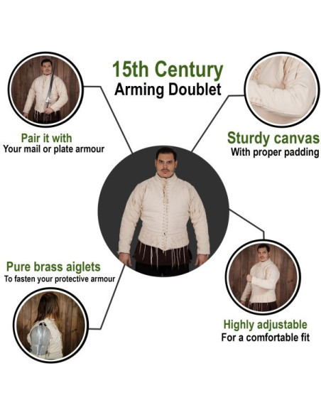 Ecru functional vest s. XV, with laces