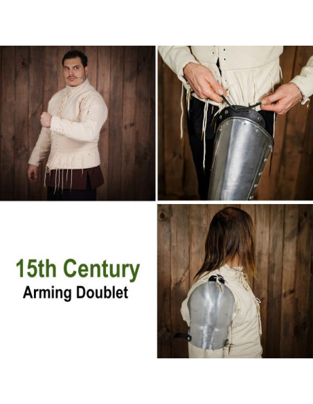 Ecru functional vest s. XV, with laces