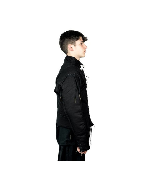 Functional black vest s. XV, with laces