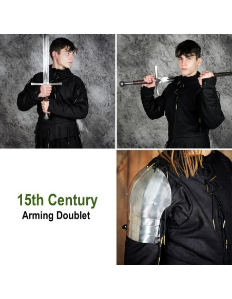 Functional black vest s. XV, with laces