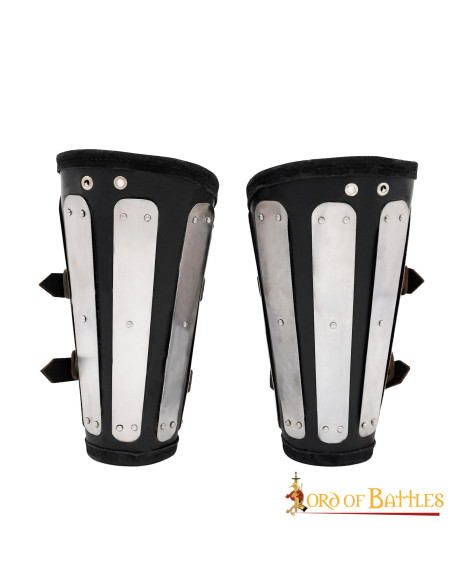 Leather bracelets with metal...