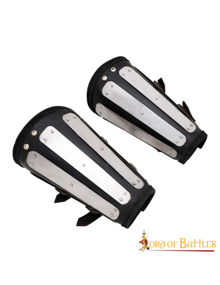 Leather bracelets with metal...